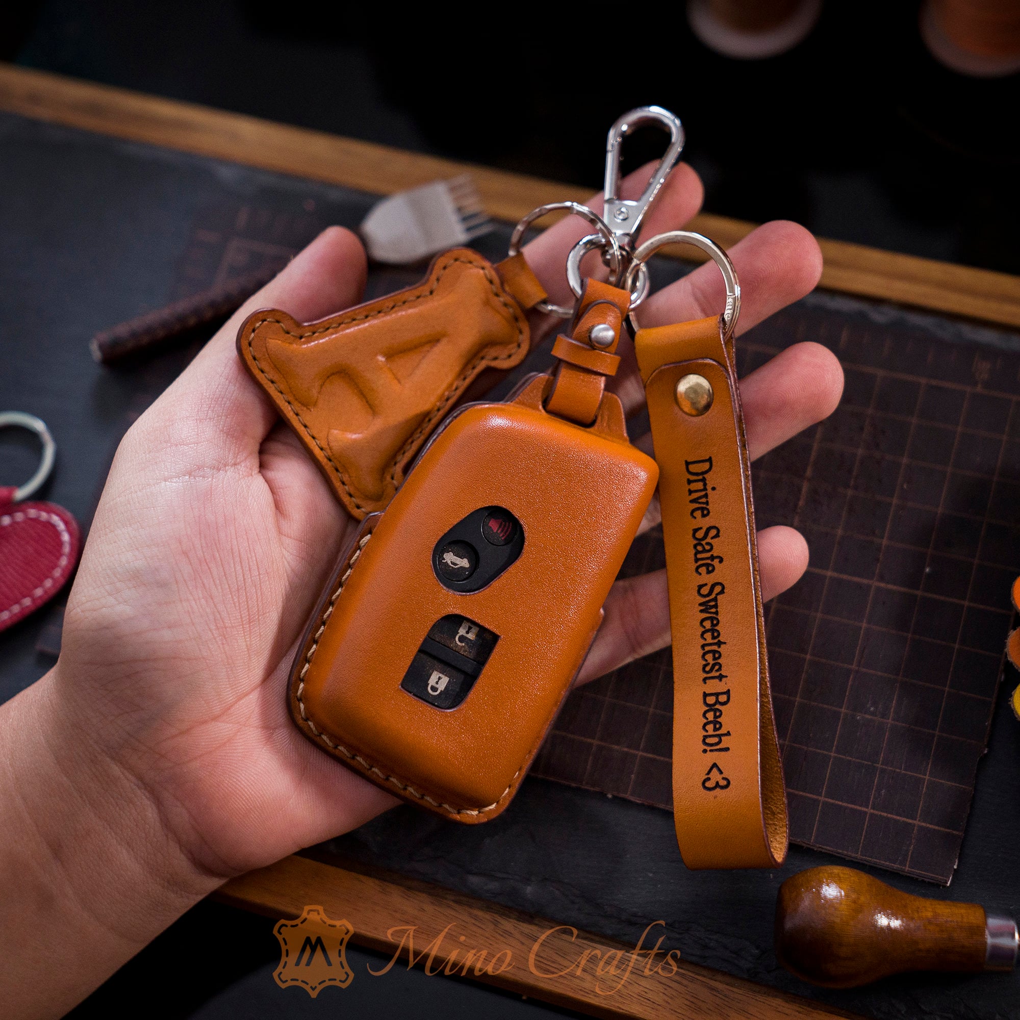 Leather Belt Hook Key Fob