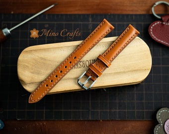 Ladies Watch Band 8mm 10mm 12mm 14mm Leather Watch Strap Handmade Watch Band Women Watch Strap Gift For Her