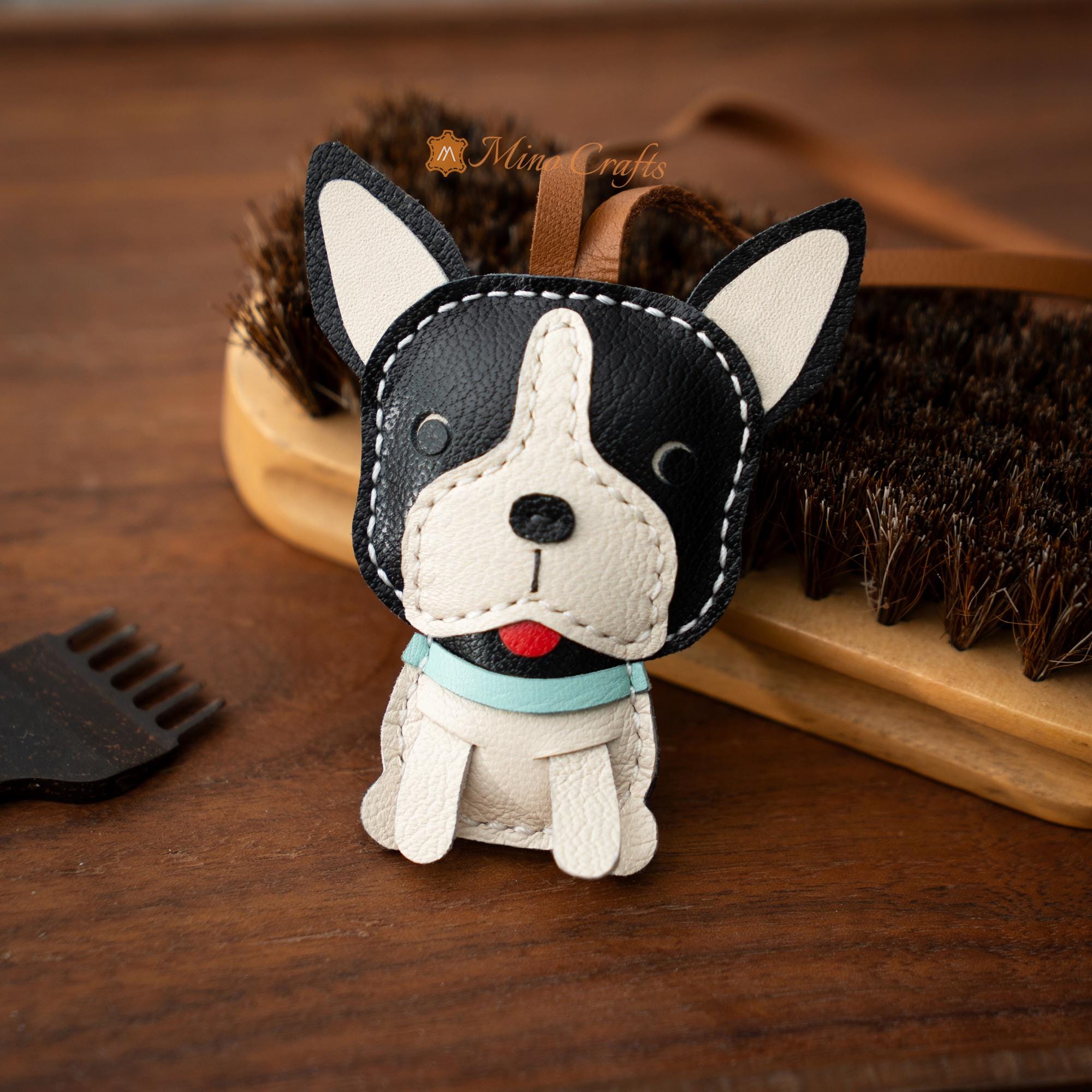 Handmade Leather Boston Terrier Bag Charm – Boston Terrier