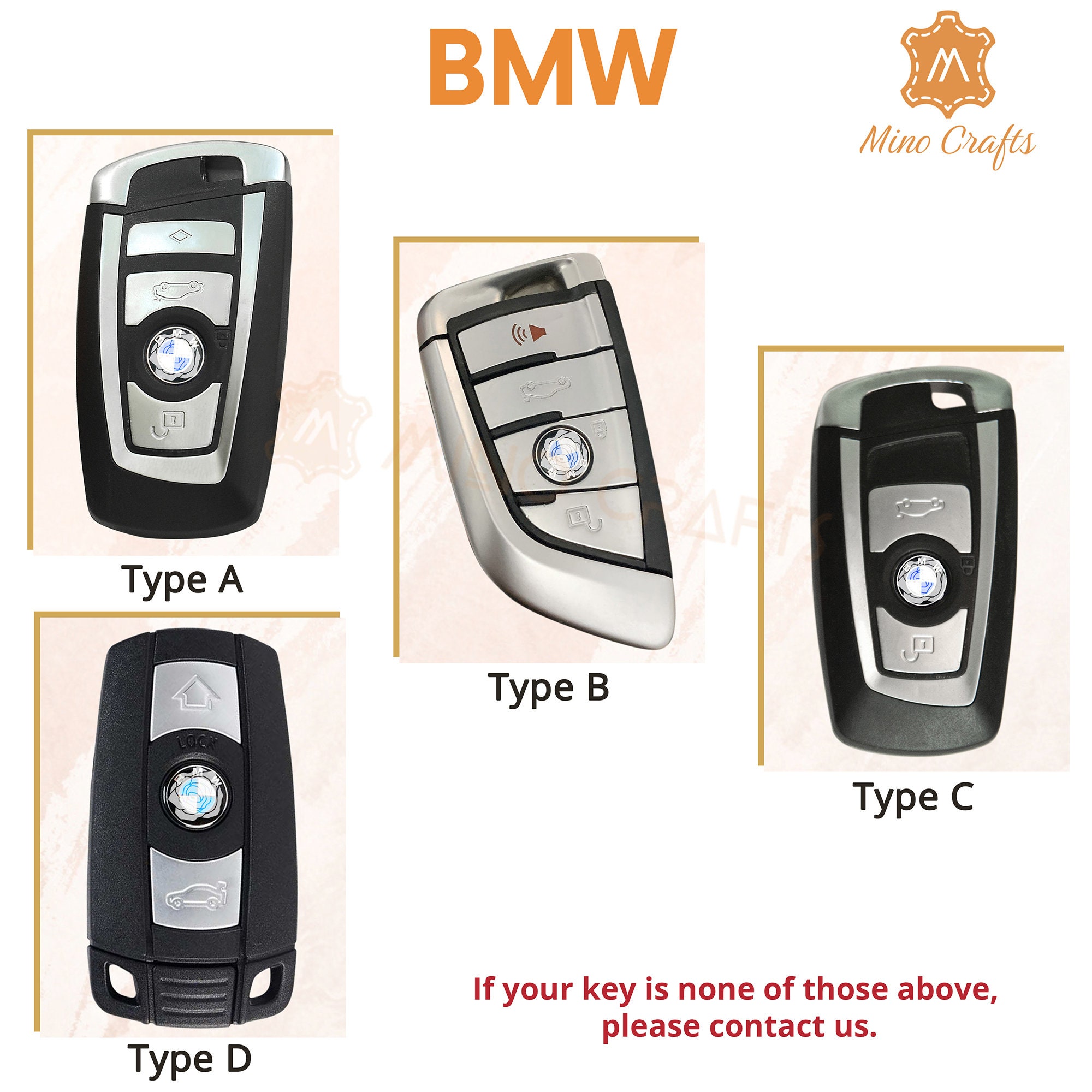 Leather Key Fob Cover Fits For Bmw 1 2 3 5 6 7 Series X3 X4 M2 Etsy 日本