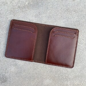Front Pocket Bifold, Leather Bifold Wallet, Hand Stitched Minimalist ...