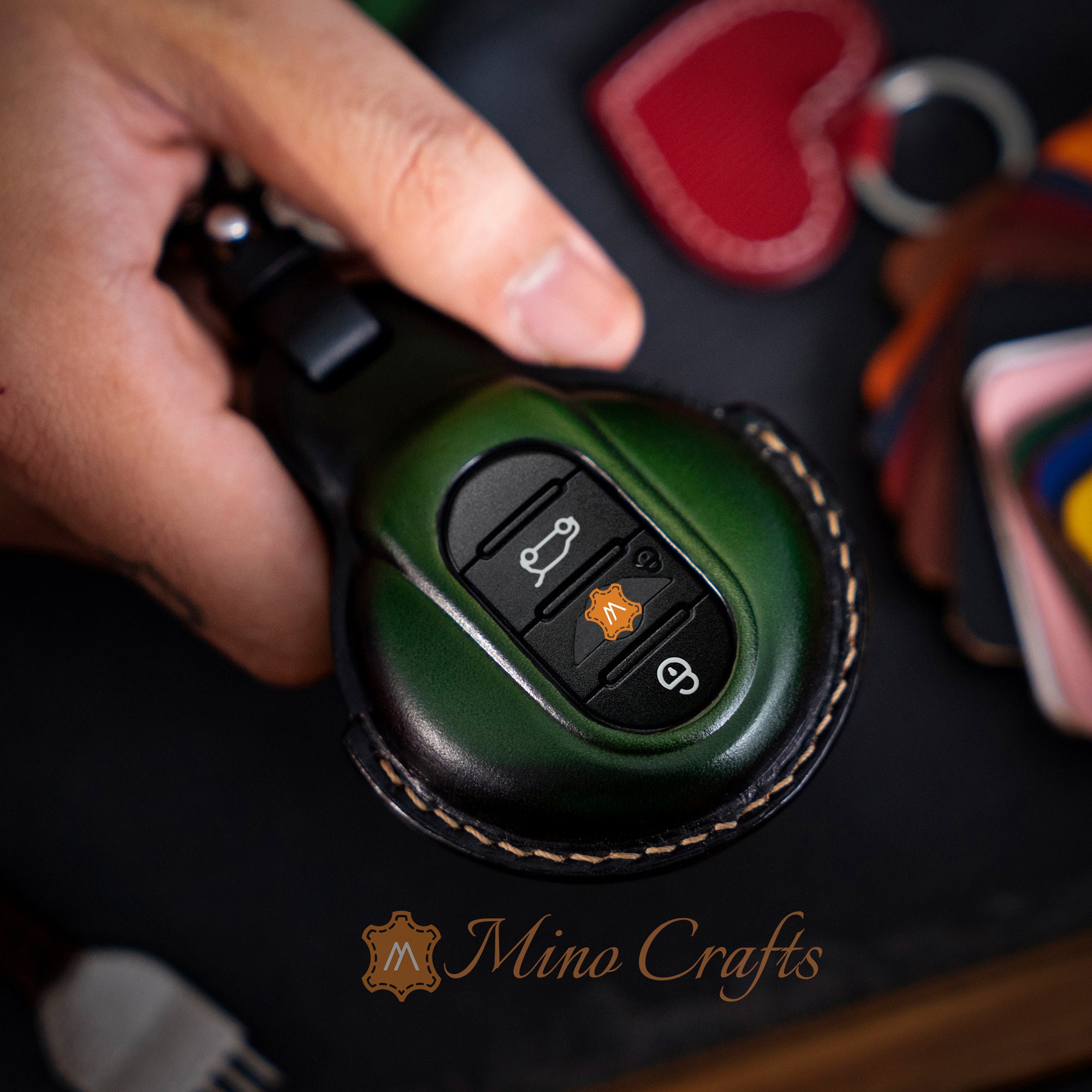 Auto-Fernbedienungsschlüssel-Abdeckung aus Leder passend für Mini Cooper  Mini Clubman Mini Countryman -  Schweiz