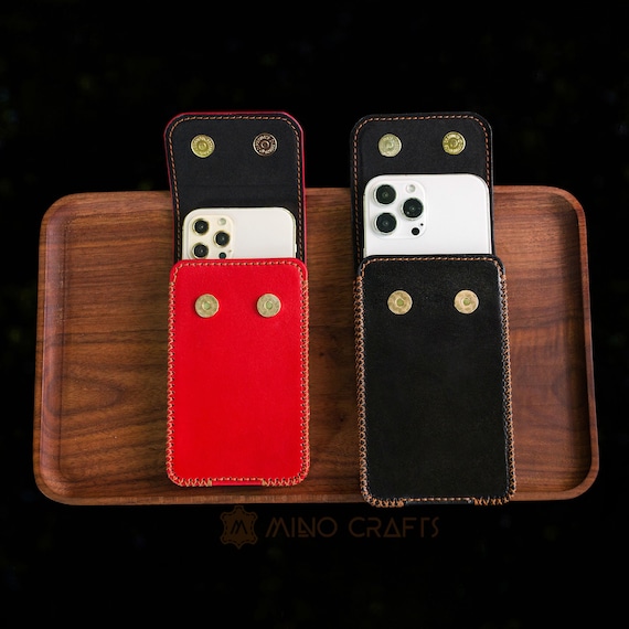 Leather Dual Phone Case Leather Double iPhone Case Case 