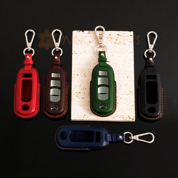 Minocrafts for Mazda Key Fob Cover Leather Key Case for Mazda 3 6 CX5 CX8 Car  Key Case Personalized Key Fob 