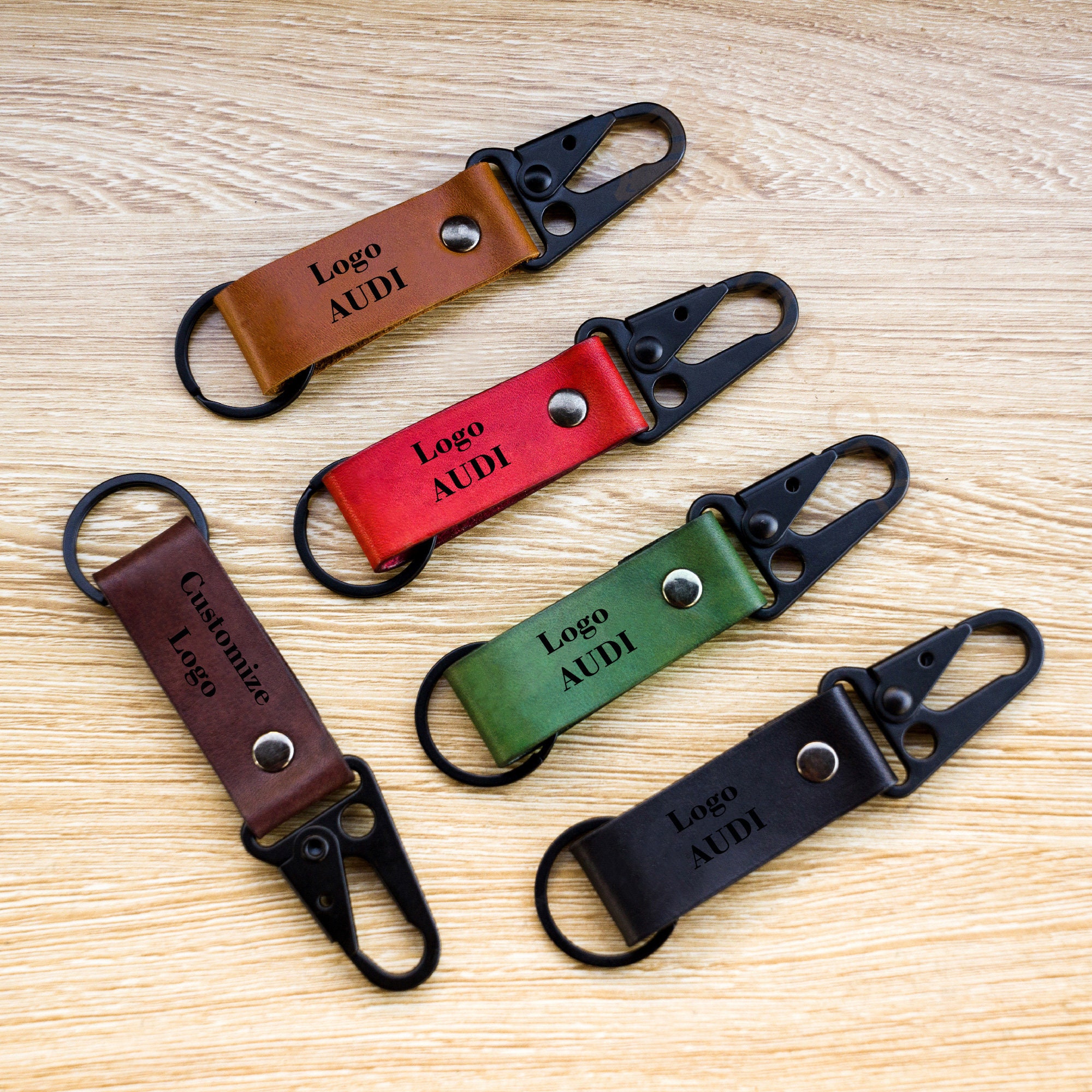 For Audi keychain Custom Leather keychain for Audi Etsy
