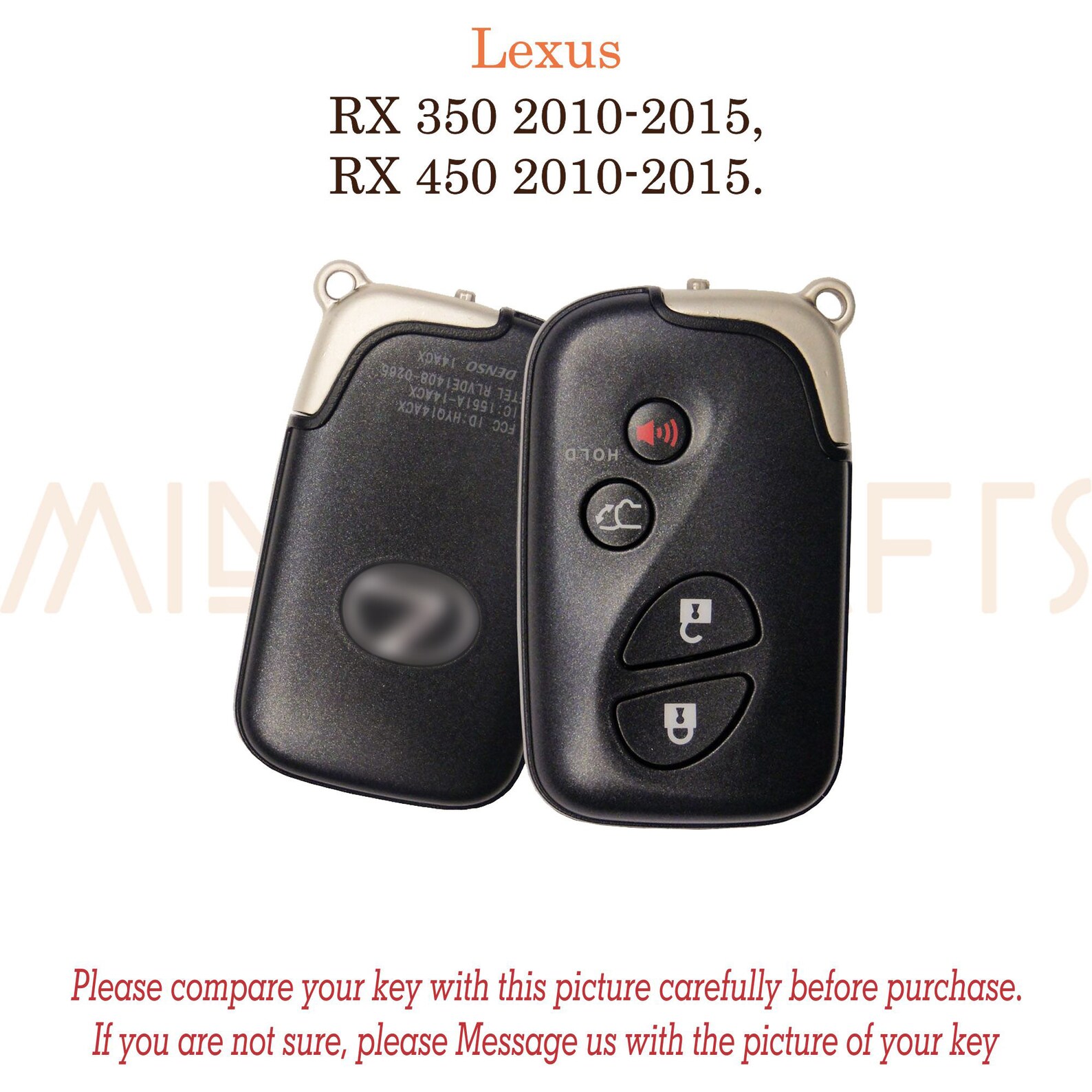 Lexus Key Fob Cover Leather Key Cover For Lexus RX350 RX450 Etsy