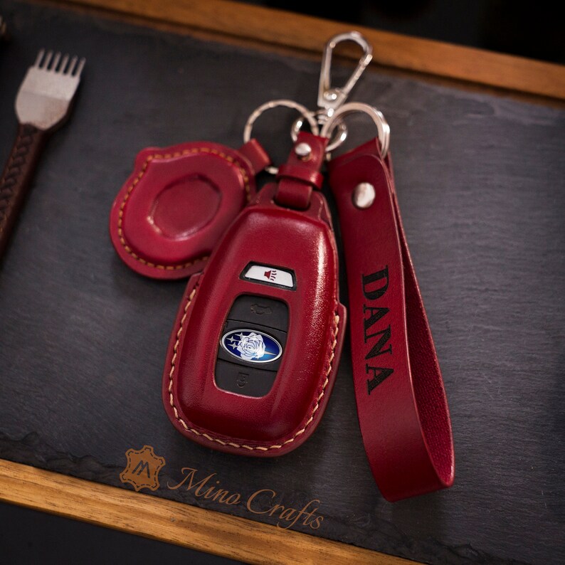 Handcrafted Leather Car Accessories Leather Key Fob Cover for Etsy