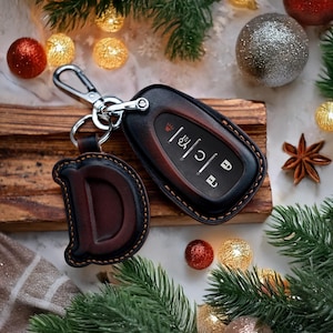 Leather Key Fob Cover for  Blazer Bolt Camaro Cruze Equinox Malibu Sonic Spark Trailblazer Traverse Volt Encore Xmas Gift Christmas Gift