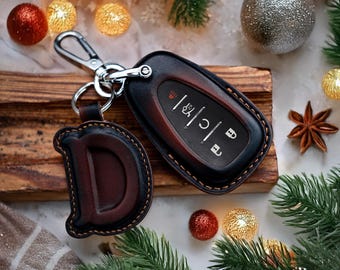 Leather Key Fob Cover for  Blazer Bolt Camaro Cruze Equinox Malibu Sonic Spark Trailblazer Traverse Volt Encore Xmas Gift Christmas Gift