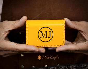 Business Card Holder Business Card Case Leather Business Card Case  Gifts For Her Personalized Card Case