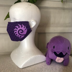 B2G1 FREE! Carbot Zergling Facemask. Handmade 100% cotton with custom decals and nose wire with elastic ear loops