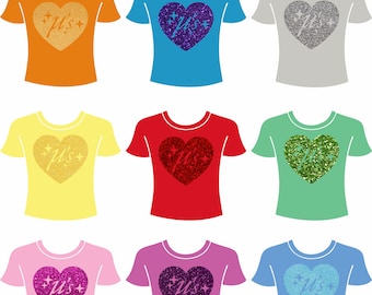 Love Live Muse Heart Logo in Glitter HTV