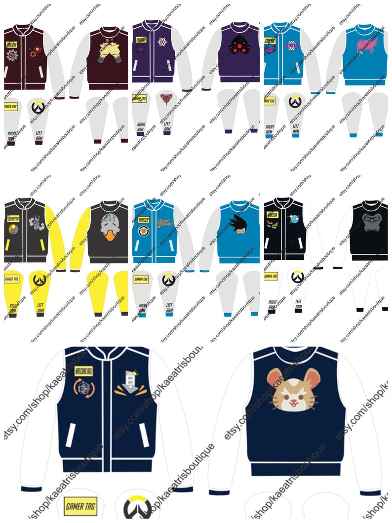 Overwatch Inspired Letterman Jackets image 10