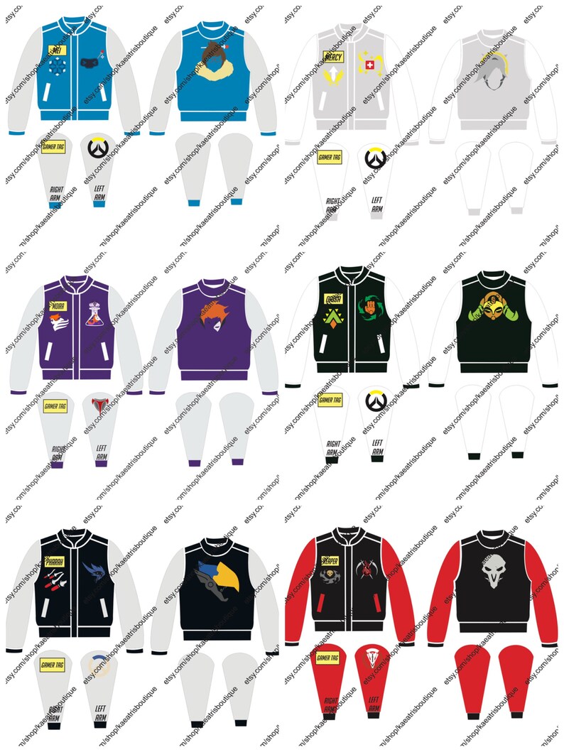 Overwatch Inspired Letterman Jackets image 8