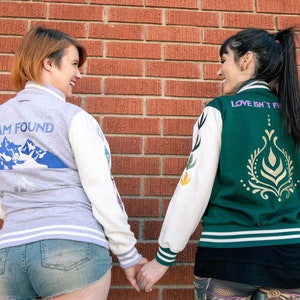 Frozen 2 inspired Elsa and Anna letterman jackets