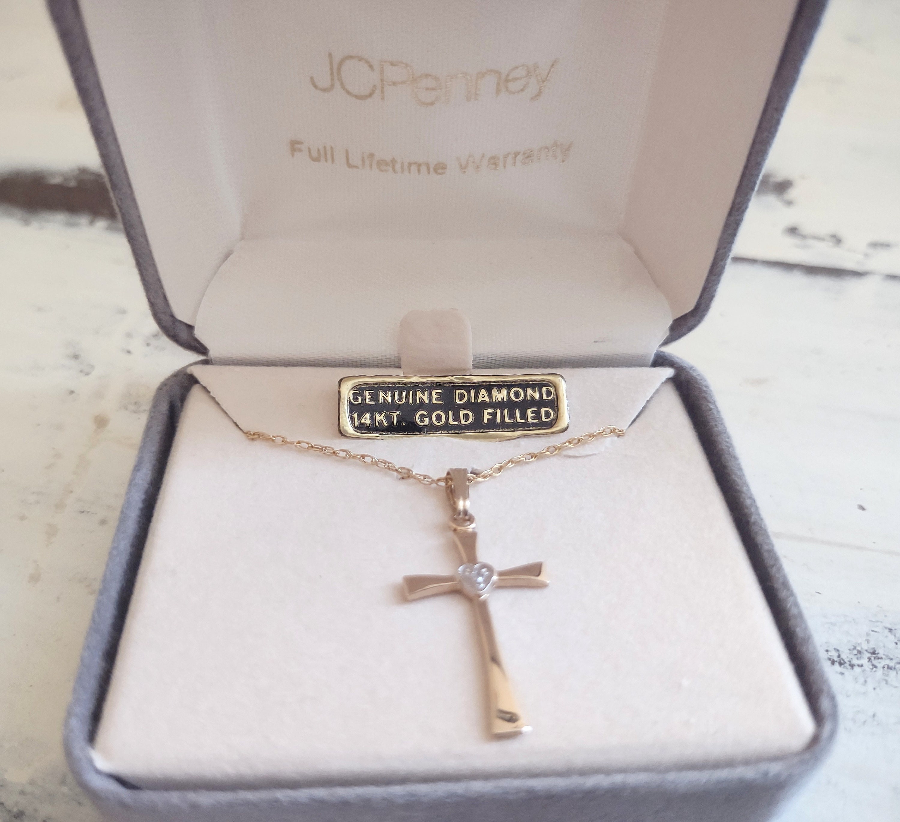 Jcp cross necklace discount