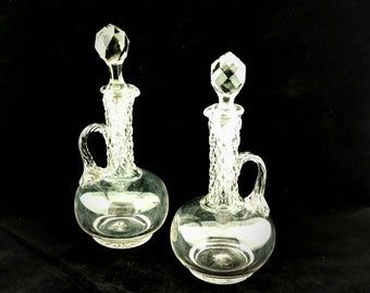 2 Burettes Barthold par O'Hara Glass Company LTD EAPG vers 1885