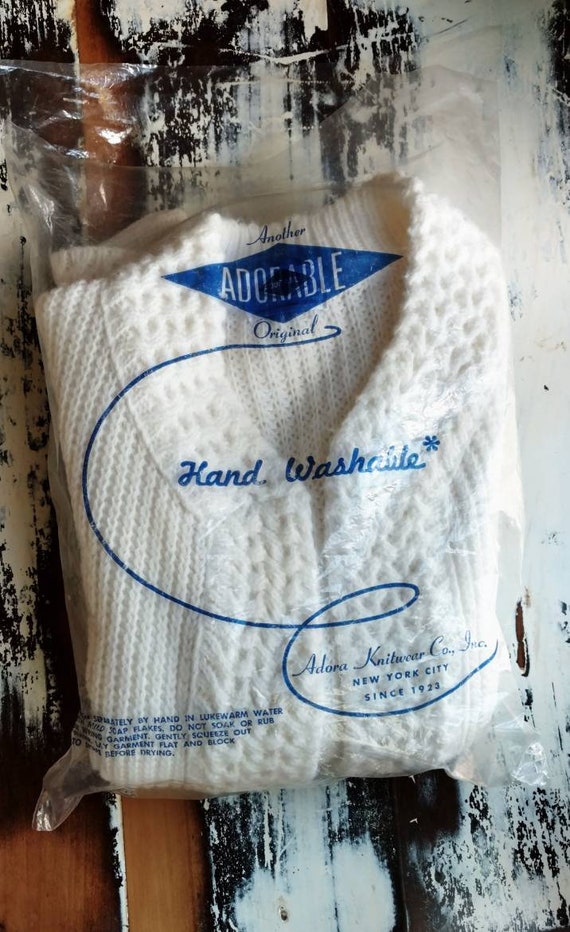 Vintage Adorable Brand White Cardigan Sweater Ador