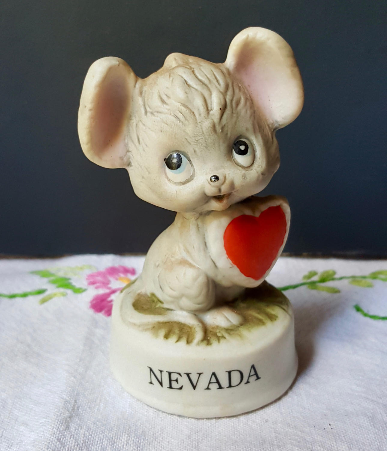 Souris en céramique vintage - France