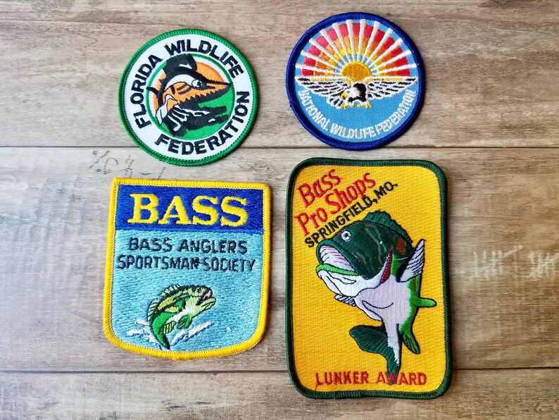 Vintage Patches Lot Sportsman Outdoors Bass Fishing Patch Etsy