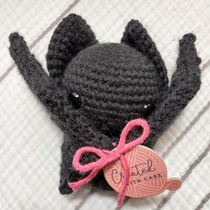 Black Baby Bat Rattle Bat-Shaped Nursery Decor, Alternative Style Infant Rattle, Handmade Baby Gift, Gothic Baby Shower Present, Holiday Gif