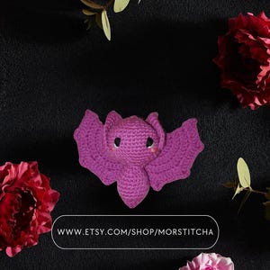 Crochet Baby Bat Rattle: Handmade Goth Nursery Toy