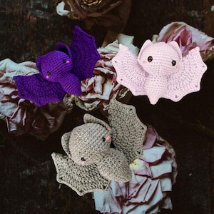 Bat Rattle, Goth Baby, Crochet, Bat Nursery, Alternative Style, Handmade Gift, Gothic Baby Shower, Nursery Decor, Unique Toy, Halloween