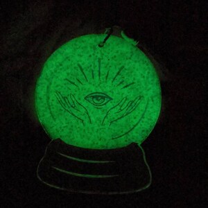 Glowing Crystal Ball Glitter Keychain
