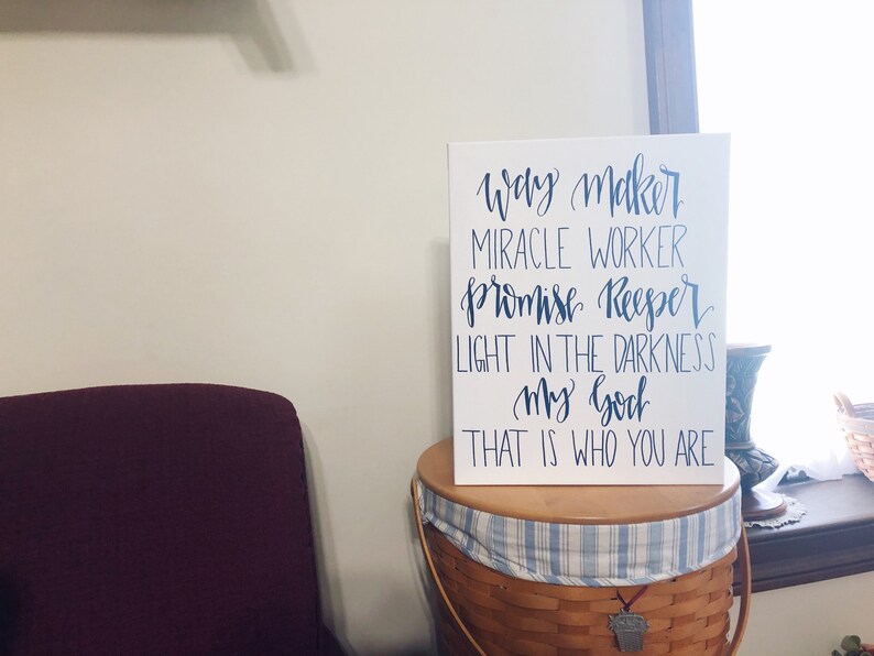 Way Maker Signs Hand Lettered 'way Maker' Wall Hanging: Christian Home Decor - Etsy