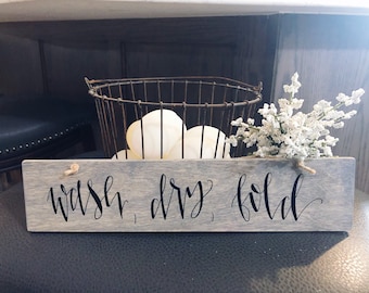 Wash Dry Fold Sign, Laundry Room Sign, New Home Gift for Couple, Housewarming Gift First Home, Christmas Gifts for Best Friend, Best