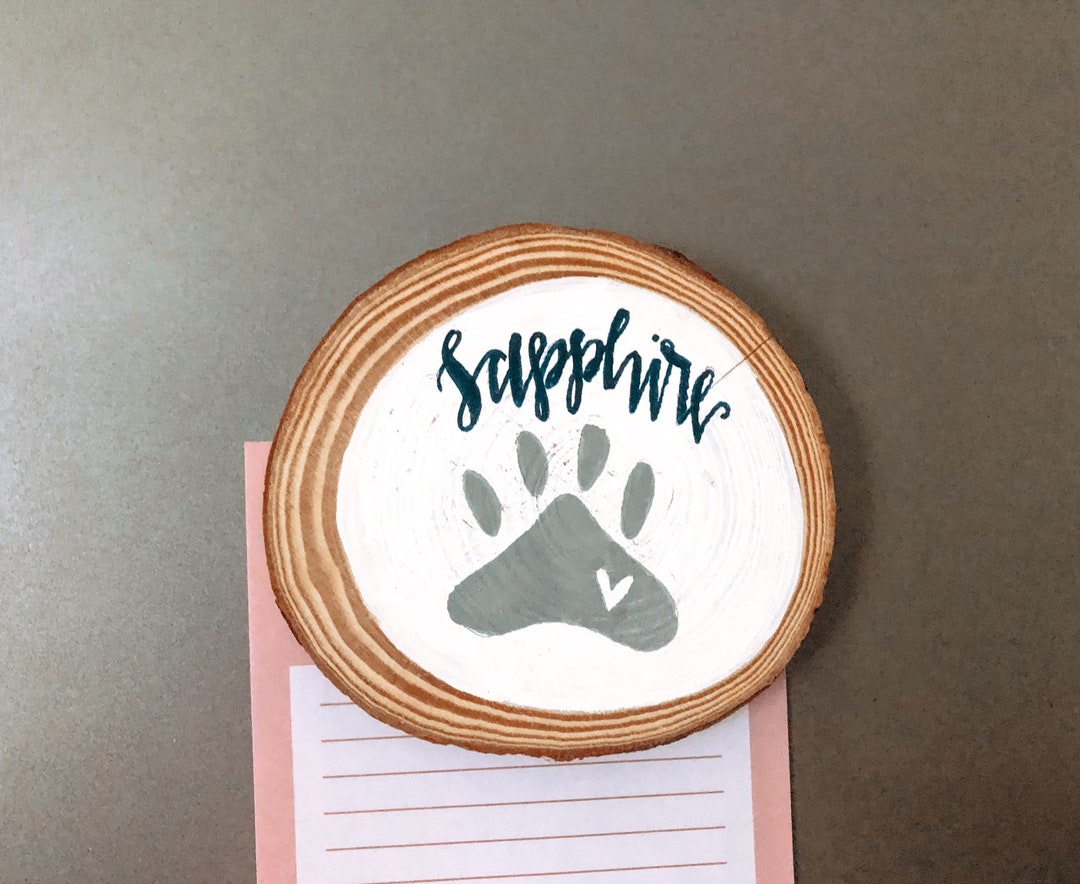 Personalized Cat Memorial Magnet: Birch Wood Pet Loss Gift - Etsy