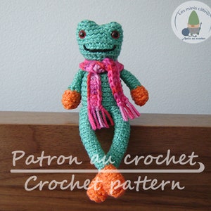 Crochet pattern Raynette the frog - in French and in English