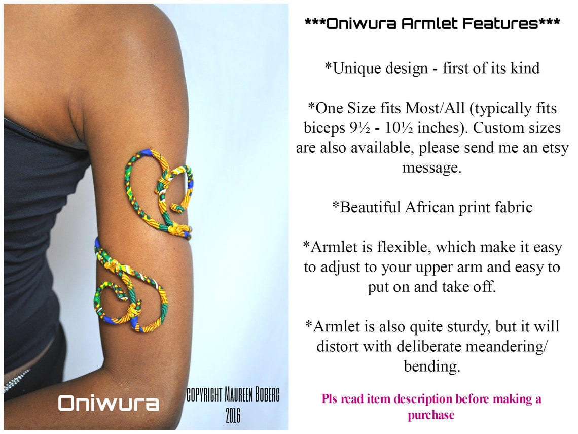 African Print Ankara Upper Arm Cuff Armlet Arm Band Upper Etsy