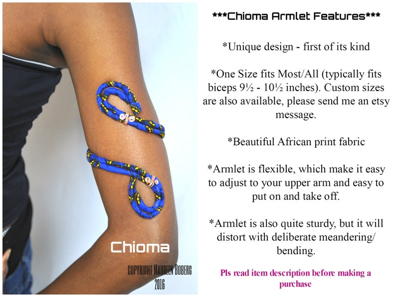 African Print Ankara Upper Arm Cuff Armlet Arm Band Upper Etsy
