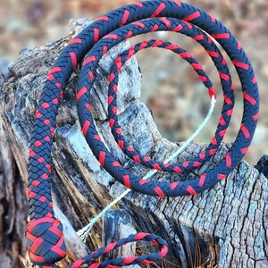 Handcrafted Signal Whip - 4 Ft - Black and Red