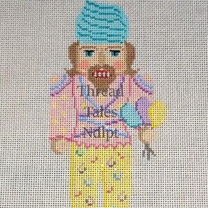 Hand Painted Needlepoint Cotton Candy Nutcracker (Series)