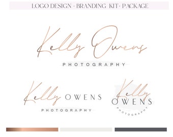 Signature logo design Photography logo design  Lifestyle blogger branding Gold lifestyle logo Beauty logo design  Jewelry logo