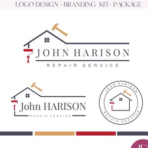 Home-Reparatur-Logo und Branding Home-Reparatur-Logo Handyman-Logo Hausdienst-Logo Haus-Werkzeug-Logo