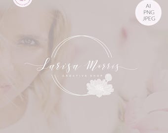 Daisy flower editable logo Premade branding kit  Children, beauty, therapist, natural products, event planner branding (AI/PNG/JPEG)228