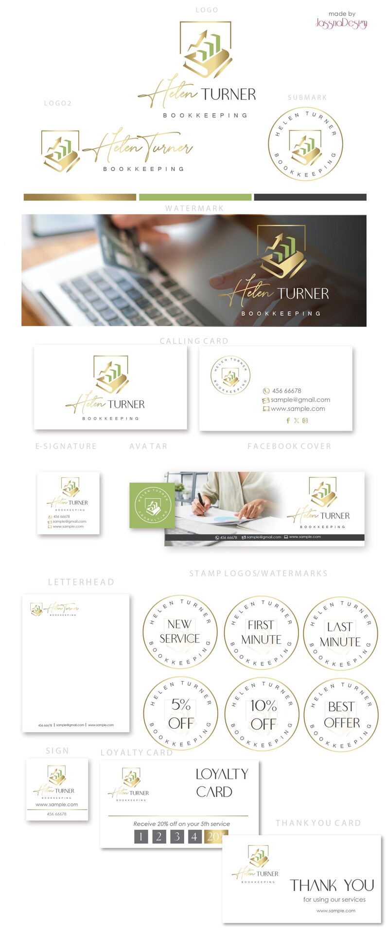 Kit de logotipo y marca financiera: Contabilidad, Servicios Tributarios (AI/PNG/JPEG) 226 imagen 3