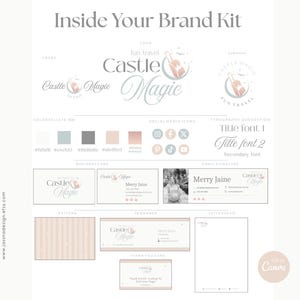 Canva Travel Agent Logo, Fun Kids Branding, Family Travel Brand, Editable Vacation Templates no.7 image 3