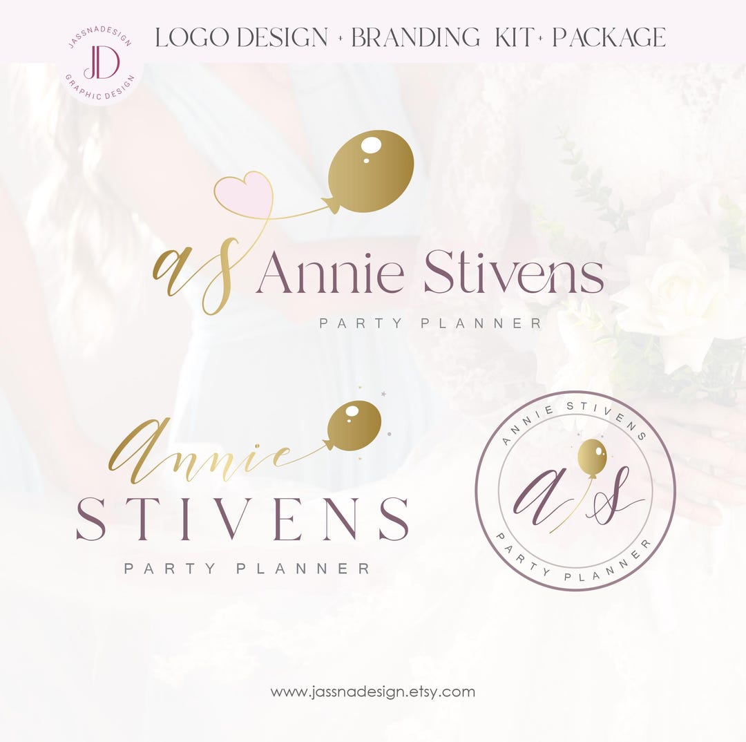Balloon Party Logo and Branding Event Planner Logo Party Planner Logo ...