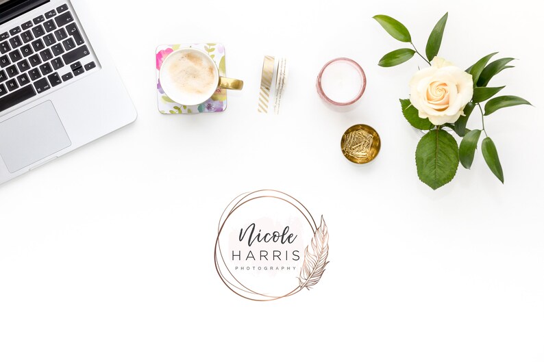 Branding Kit Logo Design Feather Author Logo Virtual Etsy