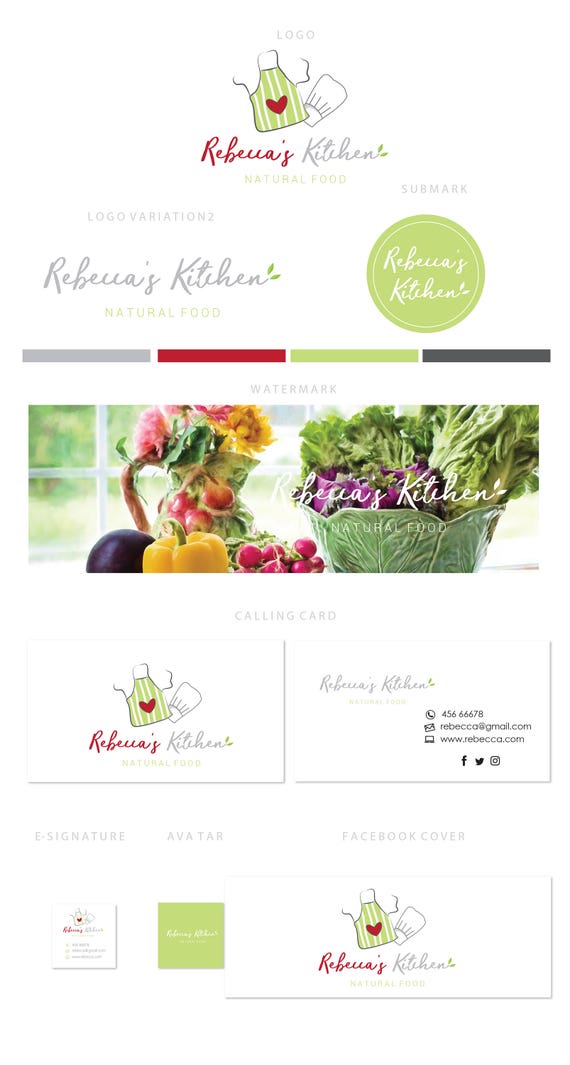 Branding Kit Logo Design Food Logo Branding Natural Food Etsy Branding Kit Logo Design Food Logo Branding Natural Food Etsy