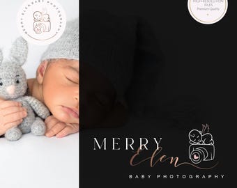 Calligraphy Photography Logo Design: Pink Camera Initials 141