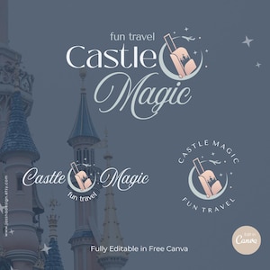 Canva Travel Agent Logo, Fun Kids Branding, Family Travel Brand, Editable Vacation Templates no.7 image 1