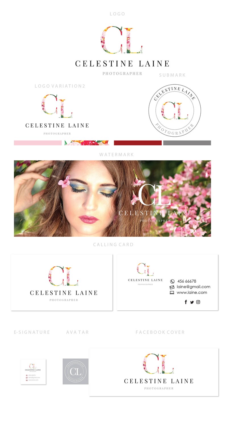 Beauty Logo Photography Logo Design Branding Kit Logo Design Premade 
