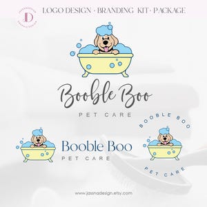 Pet logo Pet wash-logo Hondenbad-logo Pet Service-logo Pet Care-merk Hondentrimlogo Dog Wash-servicesjabloon marketing fb-banner 315
