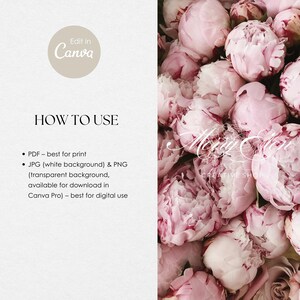 Canva Floral Logo Design, Elegant Flower Branding, Feminine Business Logo, Boutique, Beauty & Creative Brand Kit no.6 image 9