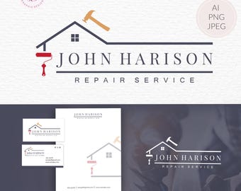 Home repair logo, Home fix logo, Handyman logo, Home services logo, Home tools logo, Remodeling home brand, House tools branding 37